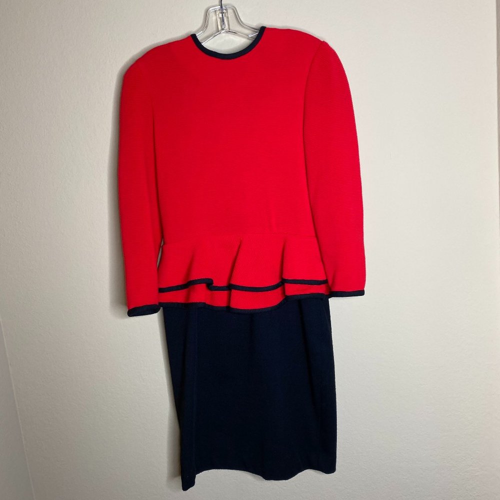 vintage saks fifth avenue joan sparks for elizabeth barrett peplum dress